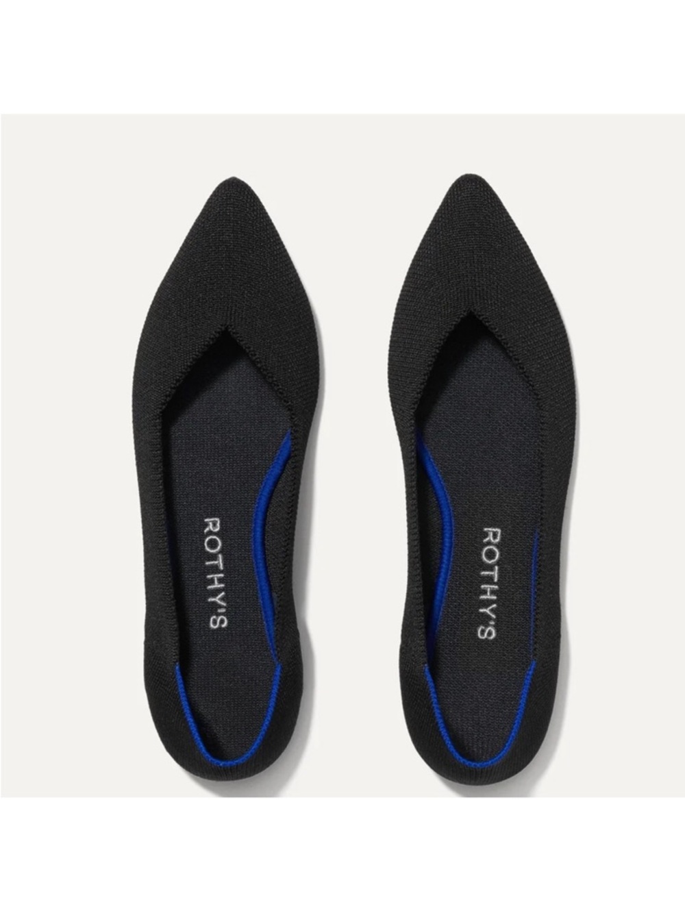 Rothy's The Point - Black Pointed Knit Flats